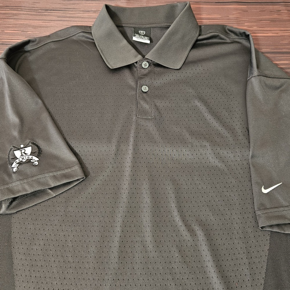 Nike‎ FIT DRY PERFORMANCE Short Sleeve Polo BLACK 2XL